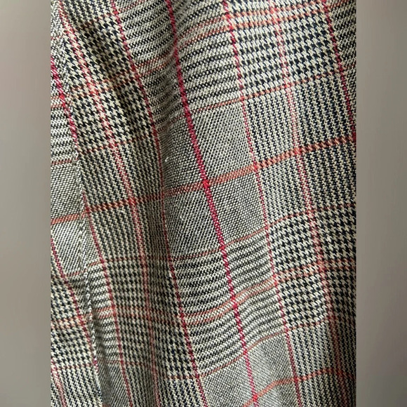 Anthropologie Houndstooth Grid Plaid taper trouser pants Sz 8 - Picture 6 of 12